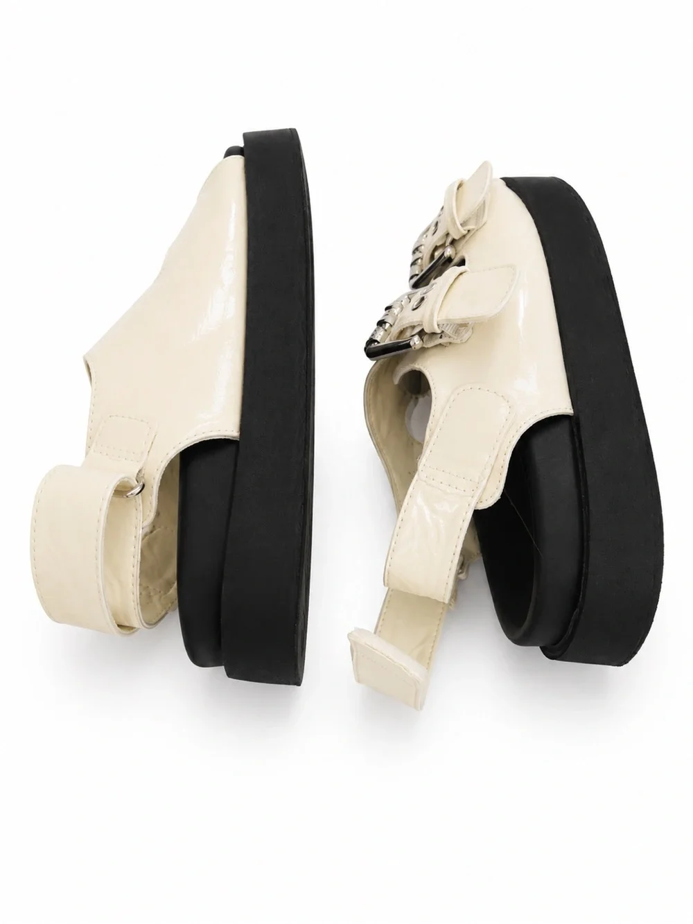 New Cream Ivory Platform Sandals Size 7 Comfortable